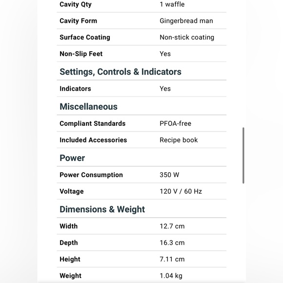Brand New Dash Wonderful Mini Waffle Maker Gift Set - Picture 4 of 7